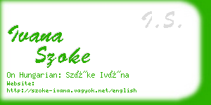 ivana szoke business card